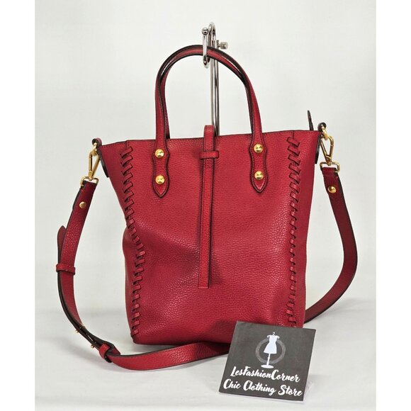 Annabel Ingall Women's Red Leather Ella Whipstitch Tote Bag Medium 2001 - Picture 1 of 15